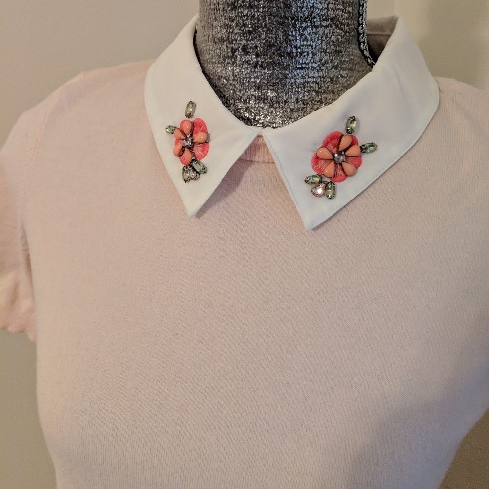 • CeCe • Collared Sweater Top